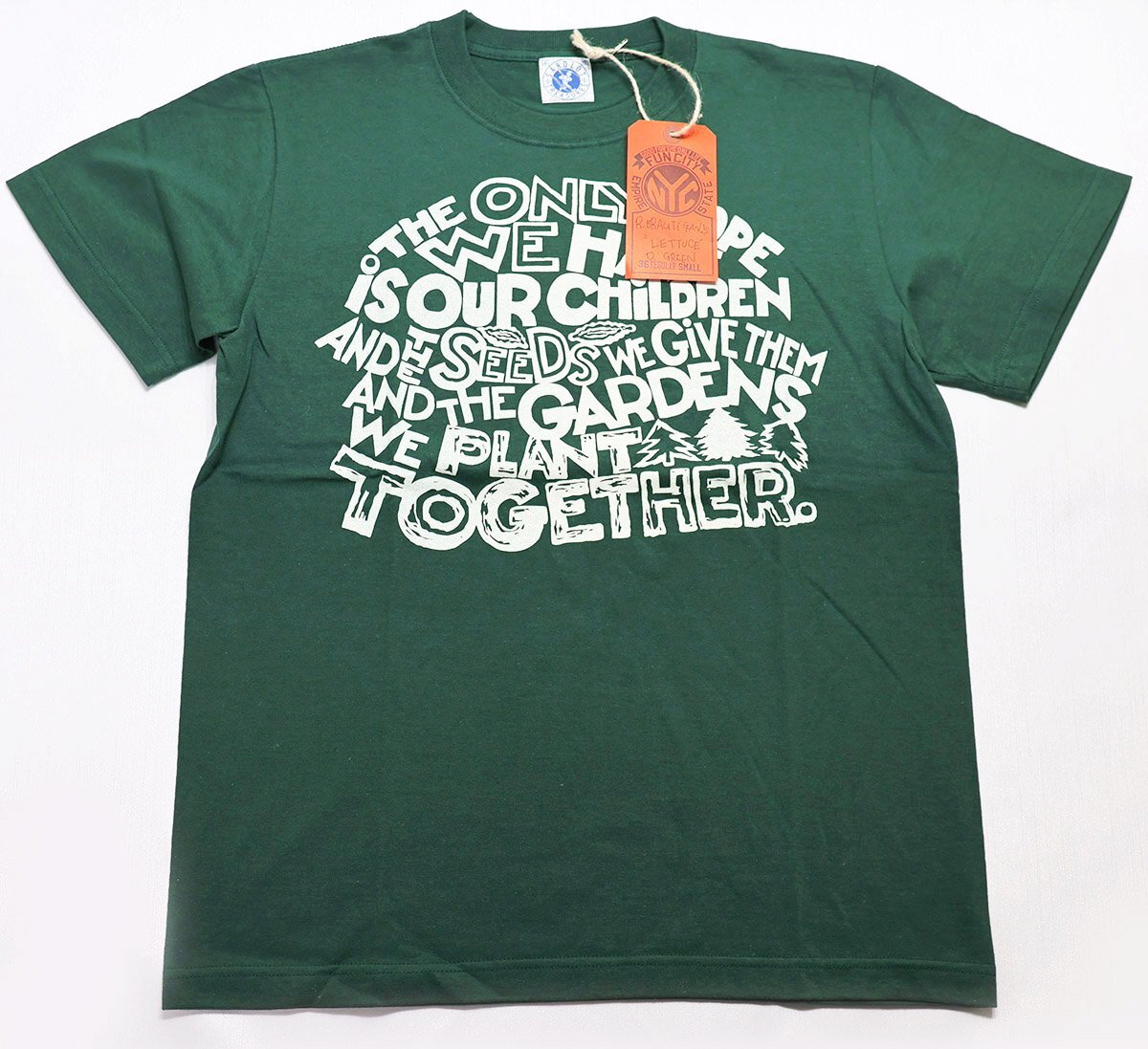 BO'S GLAD RAGS (ボーズグラッドラグス) クルーネックTシャツ “LETTUCE” FCC20-02 未使用品 グリーン size S / バーンストーマーズ拍卖