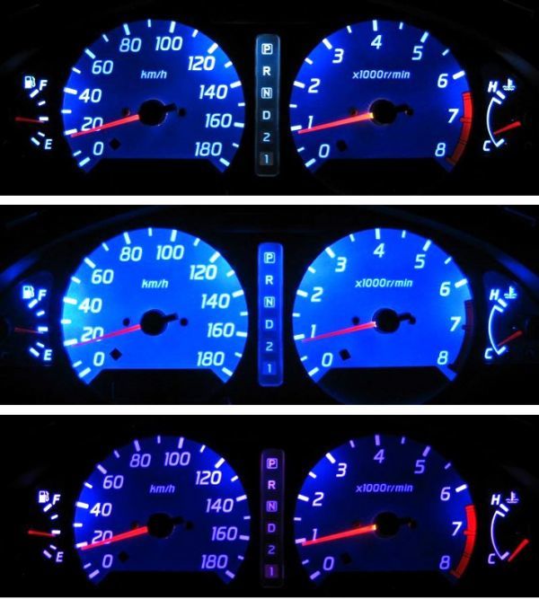 CUBE/キューブ メーターLED照明1台分セット☆ ブルー拍卖