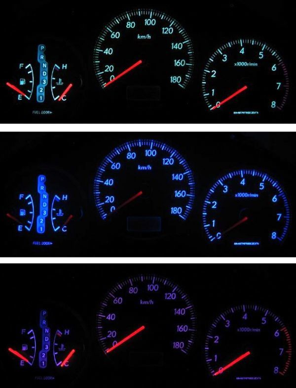 インプレッサ GG2/GG3 メーターLED照明1台分セット! ホワイト拍卖