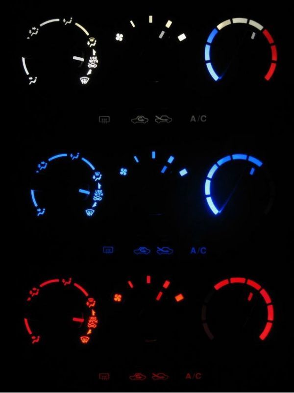 ワゴンR エアコンパネルLED照明 MH21/22 ブルー拍卖