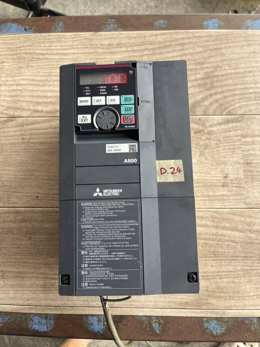 D24 三菱電機 インバータ MITSUBISHI A800 3.7kw AC 220v 3PH 動作確認済み拍卖