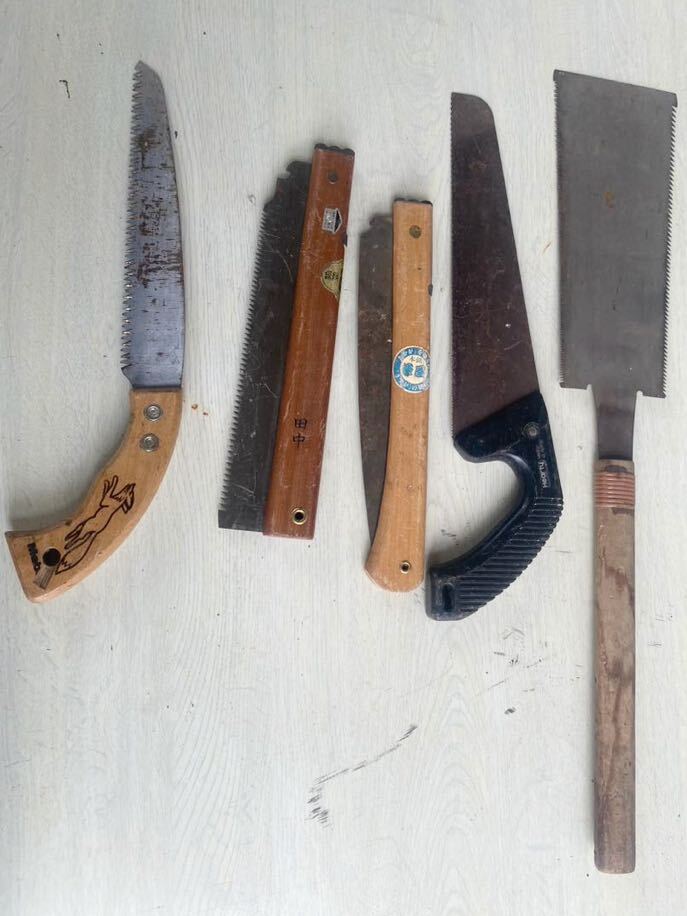 大工道具 ノコギリ鋸5本セット【中古品】拍卖