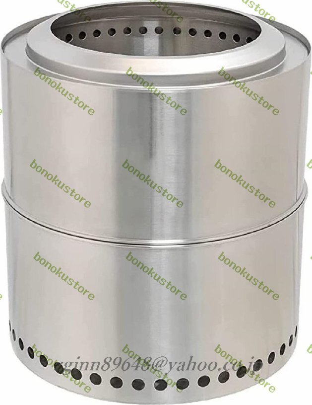 ブ ステンレス ウッドストーブ キャンプストーブ 焚火台 ストーブ 軽量 コンパクト 二次燃焼 携帯用 アウトドア 熱効率 (Size : 大きい)拍卖