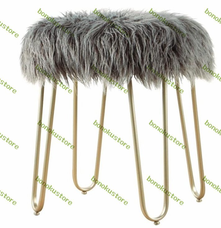 ドレッサーチェア 金属の足の豪華な虚栄心のスツールぬいぐるみ銀色のベンチのモダンな洗練された座席の寝室のリビングルーム (Color : Da拍卖