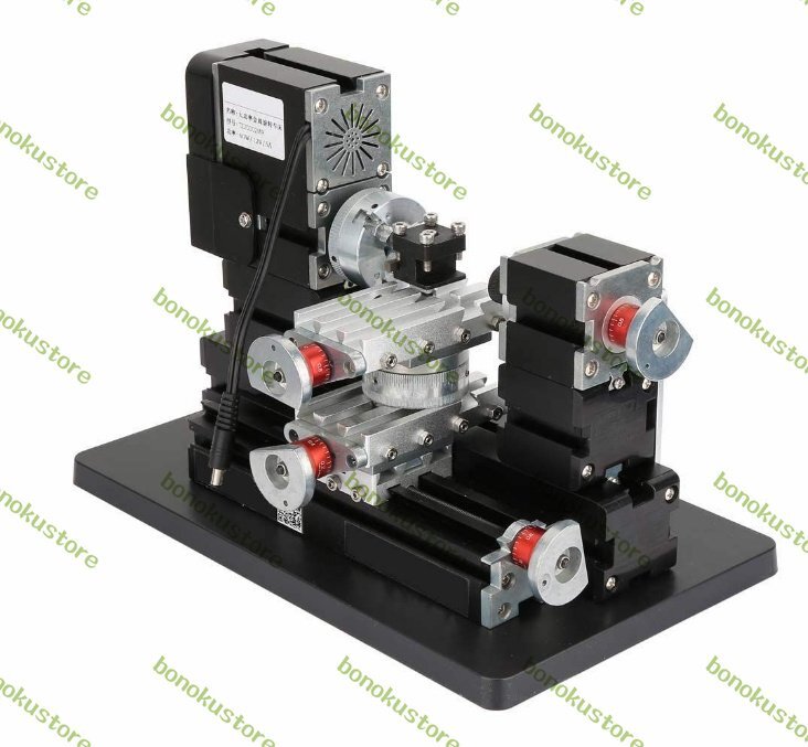cnc 旋盤 ミニ旋盤 12000Rpm 12V / DC / 5A/60W強力な電動金属加工LatheマシンDIYツール メタル木工ツール ベルト保護カバー付き拍卖