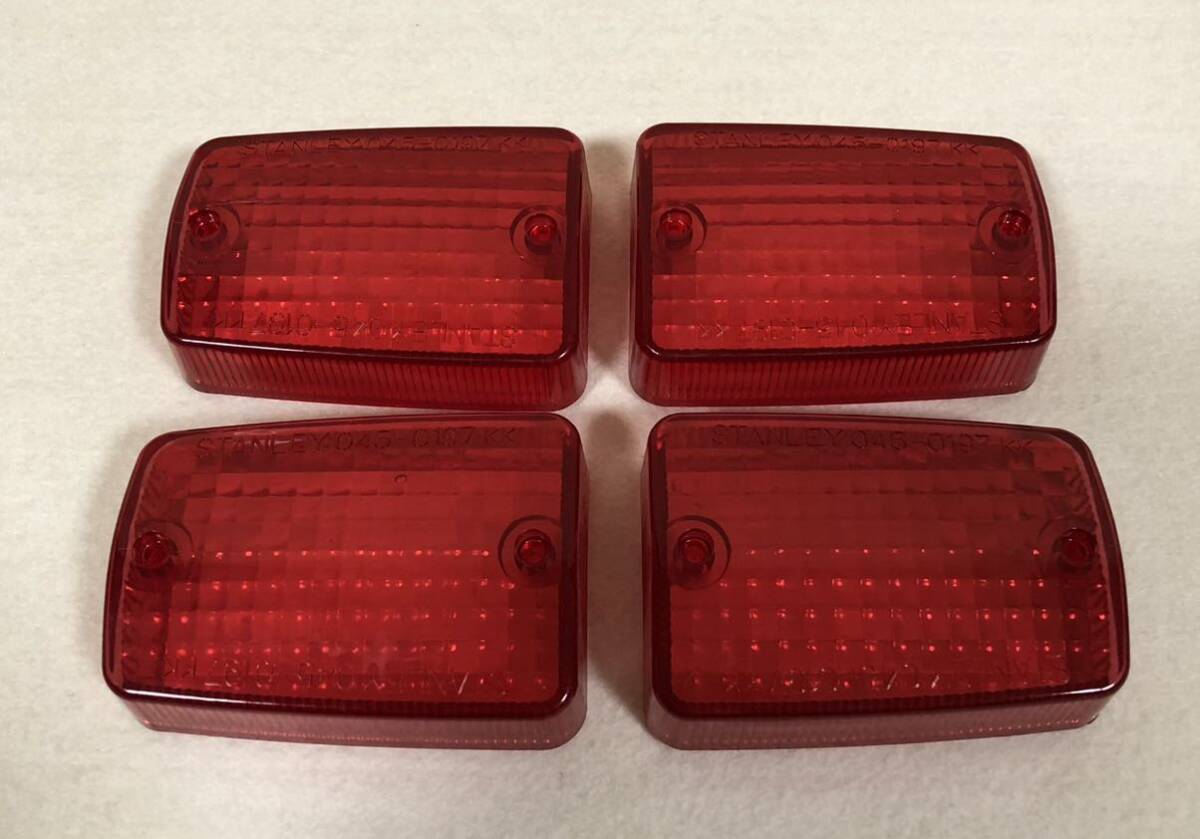 C50 スーパーカブ CF50シャリー ウインカーレンズ レッド 角目カブ 角目シャリィ クリアウィンカー カスタム クリアテール 純正拍卖