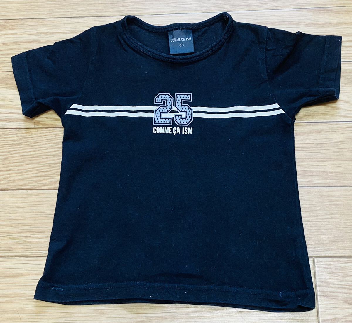 コムサイズム 半袖Tシャツ 黒 ブラック 80拍卖