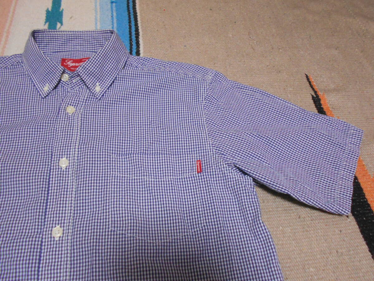 SUPREME NEWYORK シュプリーム 半袖ボタンダウン ギンガムチェック アイビー スケートボード HIPHOP BREAKDANCE GRAFFITI RAP SKATEBOARD拍卖