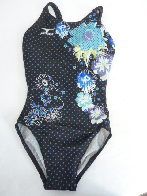 R928G 新品タグ付き MIZUNO ミズノ 水着 ワンピース水着 スイムウェア Sサイズ ドット柄 花柄 水泳 スイミング フィットネス拍卖