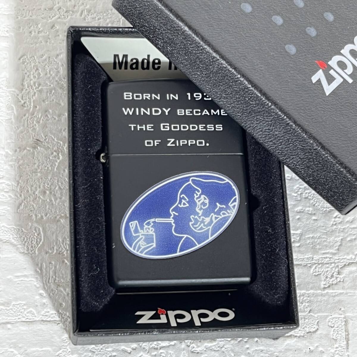 廃盤 レア Zippo ウィンディガール1937 ケース2014.9 インナー2014.9 ライター マット ブラック 箱付き 37拍卖
