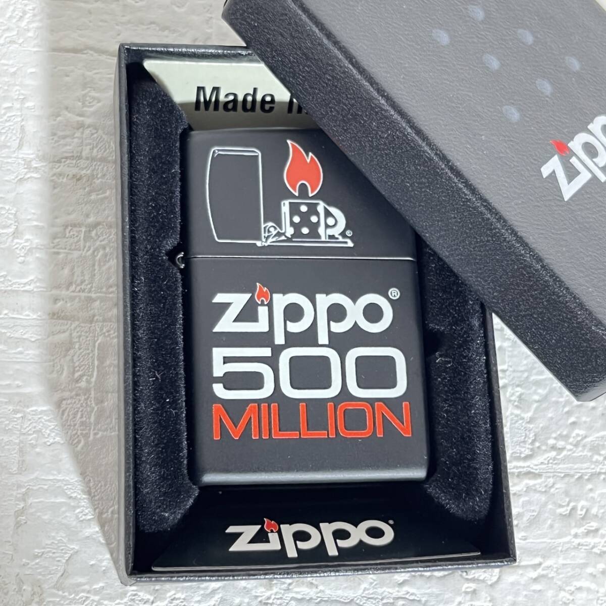 未使用 Zippo 500MILLION ケース2015.4 インナー2015.5 ライター マット ブラック 箱付き 25拍卖