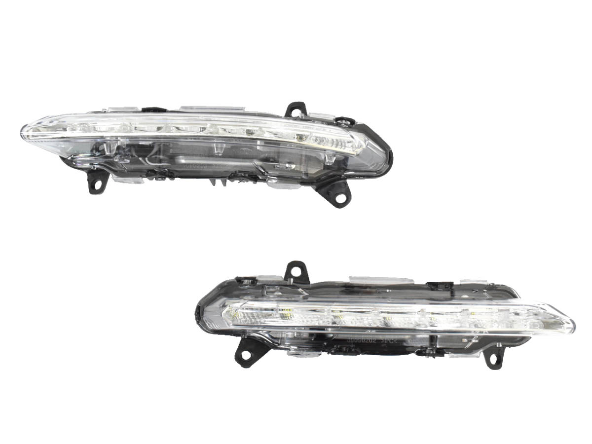 明日着 W221 LED デイライト 後期純正バンパー対応 後期純正type メルセデス ベンツ Sクラス 即納 カスタム 補修 電装 ランプ フォグ拍卖