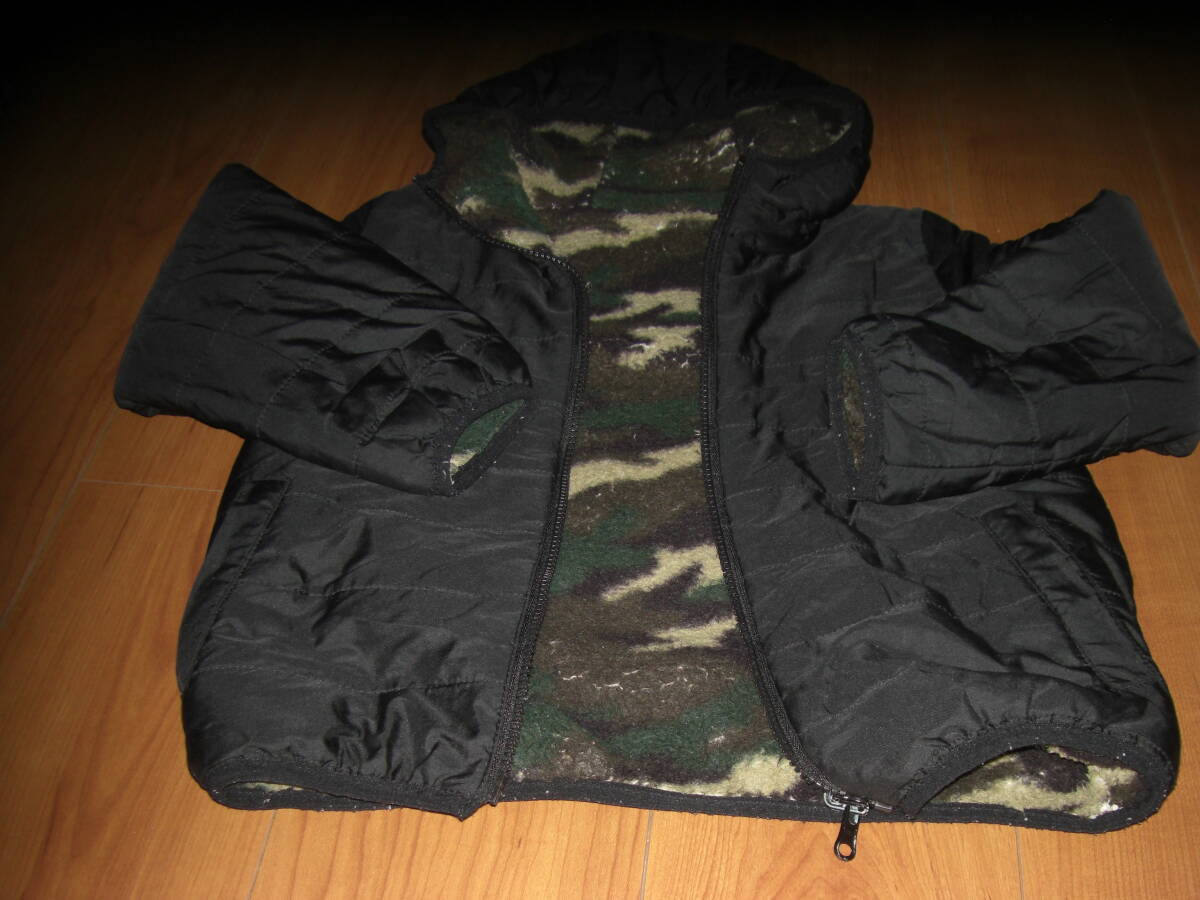 迷彩×黒 リバーシブルボアジャケット120拍卖