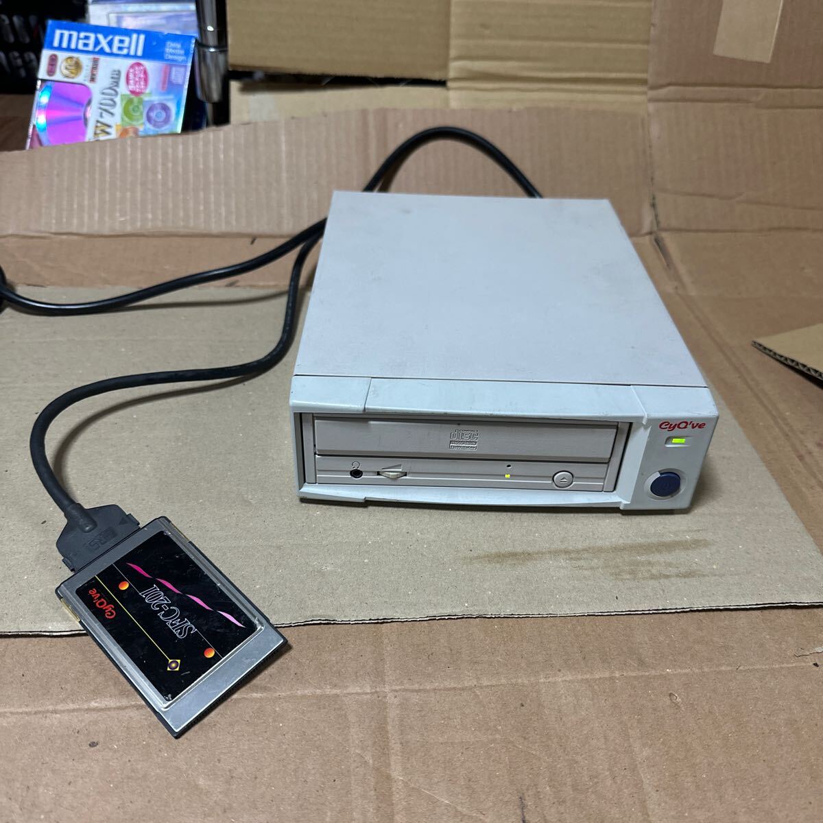 あ-7287)CyQ've CD-R/RW ステーション3 for ノートPC CRW-6424sc デットストック拍卖