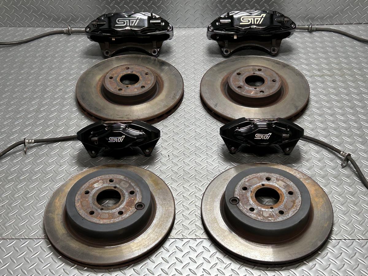 【中古】VAB WRX STI 前期 純正 ブレンボブレーキ キャリパー ローターセット (23010092)@拍卖