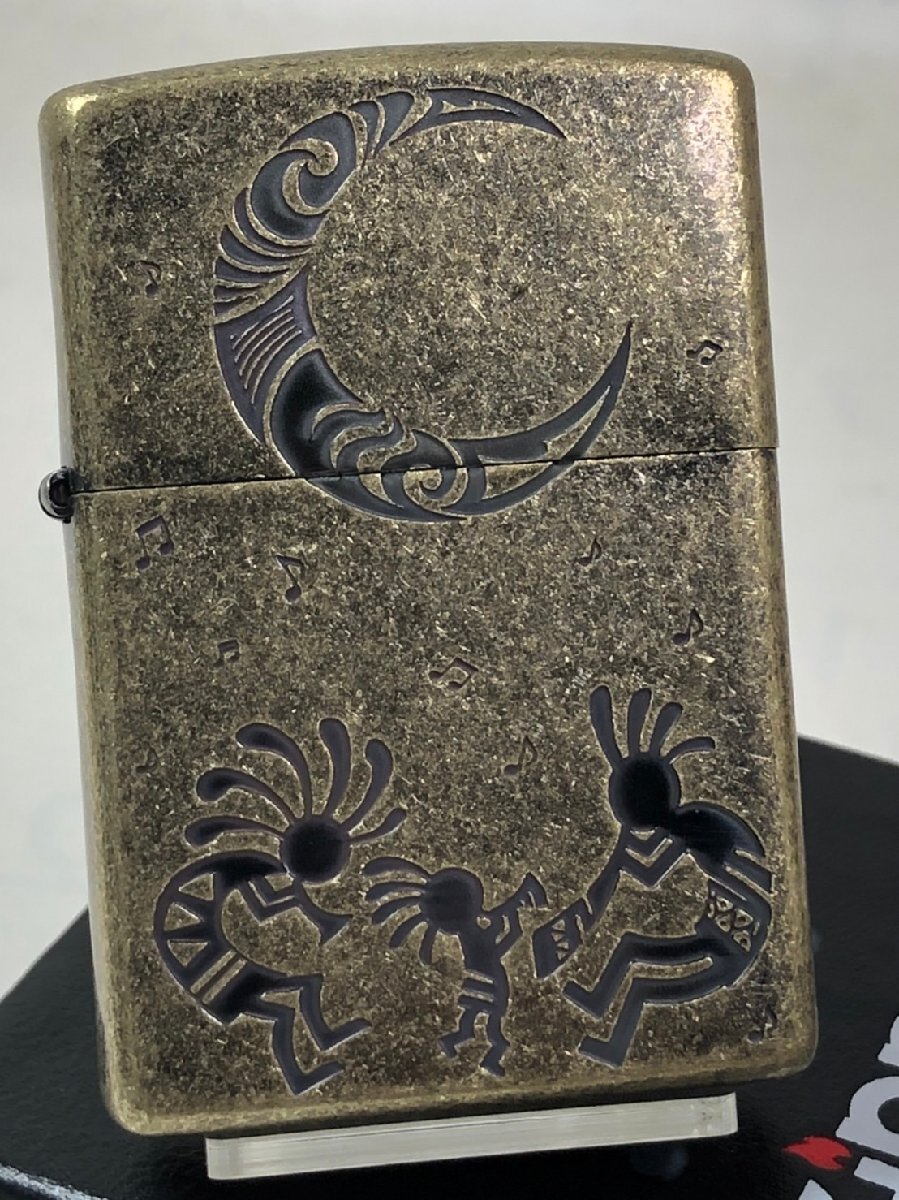 Zippo Kokopelli ココペリ インディアン ムーン月彫刻 ブラス B-BS 真鍮/新品拍卖