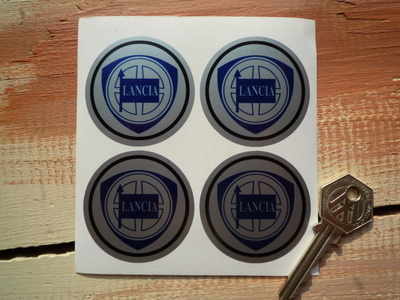海外 限定品 送料込み Lancia Wheel Centre Stickers ランチア ステッカー シール デカール 4枚セット 50mm ステッカー拍卖