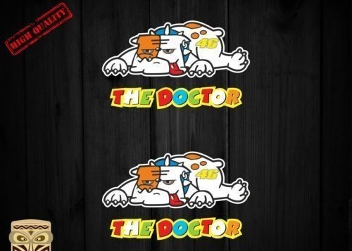 海外 限定品 送料込み バレンティーノ・ロッシ ドッグ 46 100mm 2枚セット ステッカー拍卖