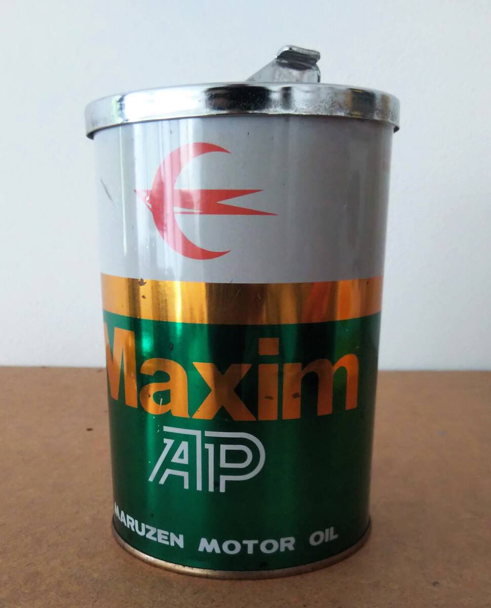 灰皿 開閉式 マルゼン オイル缶 MARUZEN MOTOR OIL 丸善石油 Maxim レトロ 古い拍卖