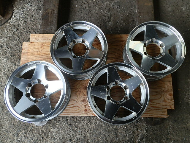 社外 15インチアルミホイール 6穴 139.7 6J +22 4本セット ハイエース 等拍卖