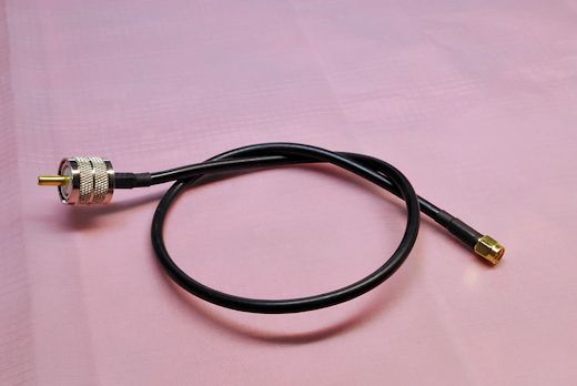 MオスとSMAオスのコネクタが両端に付いた 3D-2V 同軸ケーブル, 全長 51cm, MP-SMAP拍卖