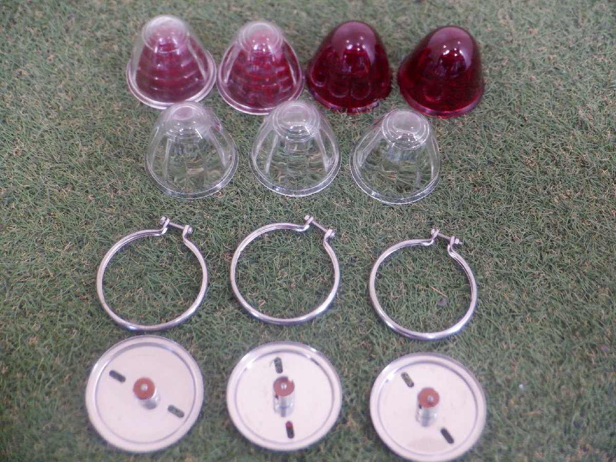 トラック ランプ ライト レンズ カバー 7個 セット ガラス製 直径 約8㎝ 高さ 約7㎝ m-24-6-612拍卖