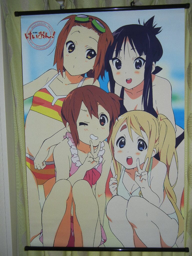 《非売品》K-ON☆けいおん☆放課後ティータイム☆平沢唯☆秋山澪☆田井中律☆琴吹紬☆水着☆タペストリー【新品未使用品】拍卖