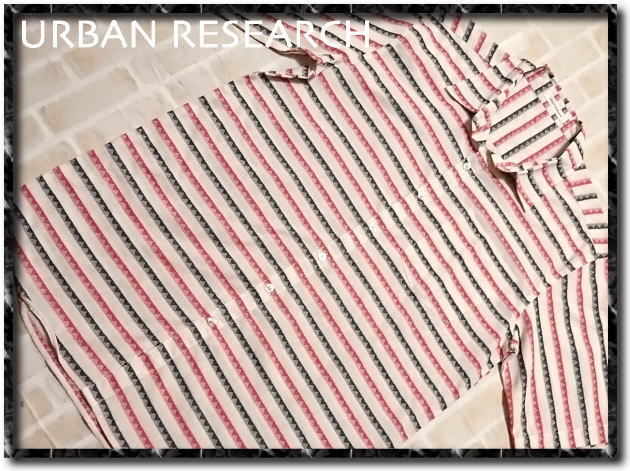 美品!!★URBAN RESEARCH アーバンリサーチ ボーダー半袖シャツ★拍卖