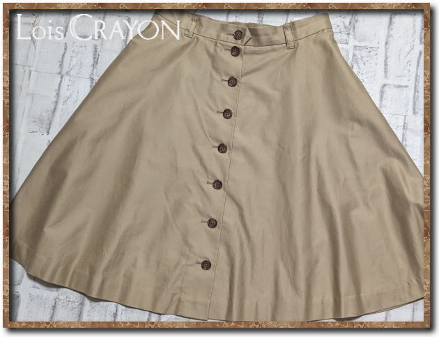 ☆Lois CRAYON ロイスクレヨン コットンスカート 薄茶☆拍卖