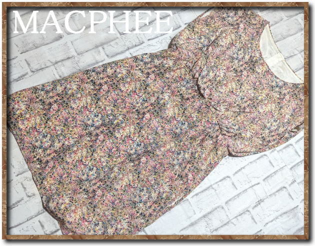 ☆MACPHEE マカフィー プリントシルクワンピース☆拍卖