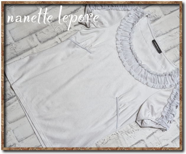 美品!!☆nanette lepore ナネットレポー シフォン付きカットソー☆拍卖
