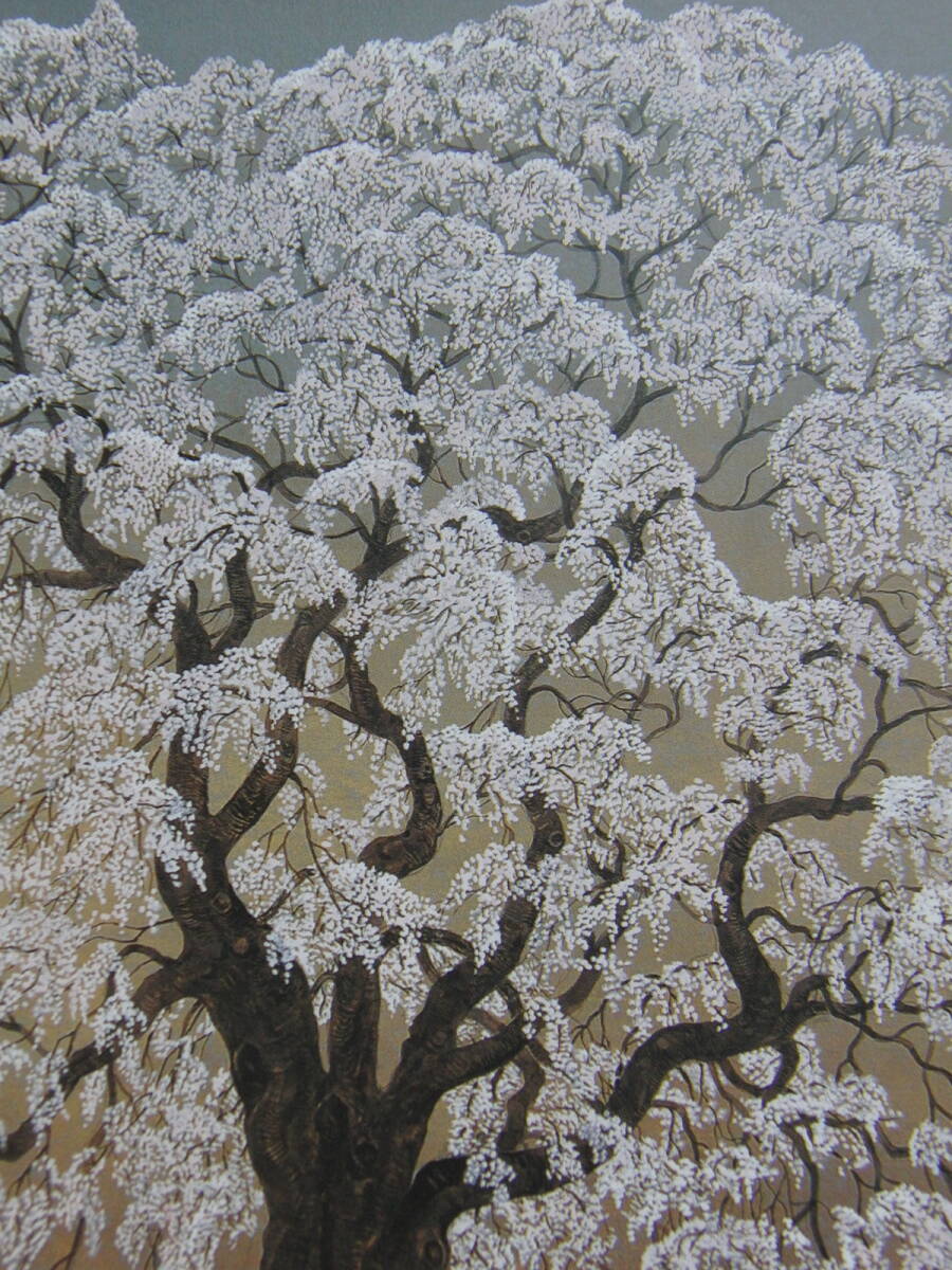 小泉淳作、「しだれ桜」、希少画集・額装画、日本製・新品額縁にて額装致します、状態良好、日本人画家拍卖