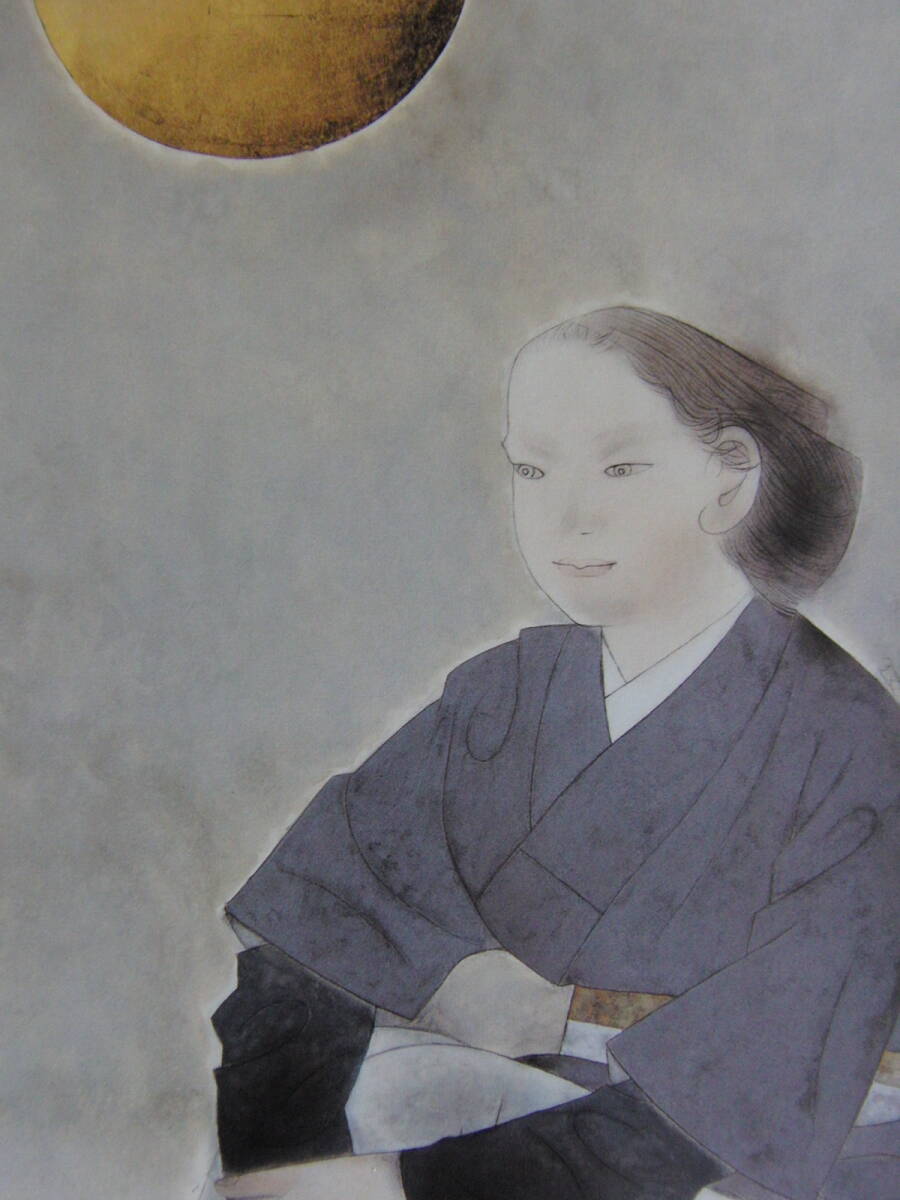 関口正男、「小憩」、希少画集・額装画、日本製・新品額縁にて額装致します、状態良好、日本人画家拍卖