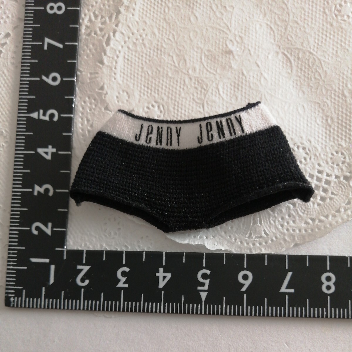 2r220 ドール用 ジェニー 黒×白 ロゴ ショーツ 下着 1/6ドール ブラック拍卖