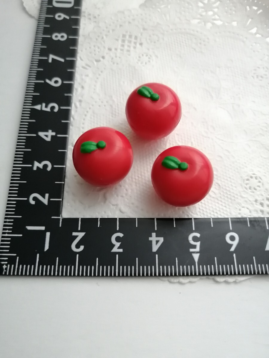 4r615 ドール用 ミニチュア りんご 3個セット ピュアニーモ リカちゃん ブライス momoko バービー ジェニー 1/6ドール拍卖