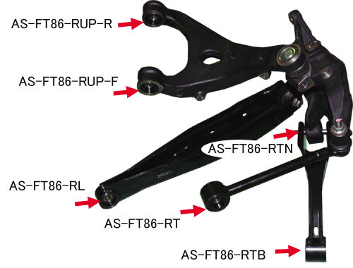 オートスタッフ 86 BRZ リア ピロブッシュ 単品1個 リアアッパーアーム フロント側 AS-FT86-RUP-F拍卖