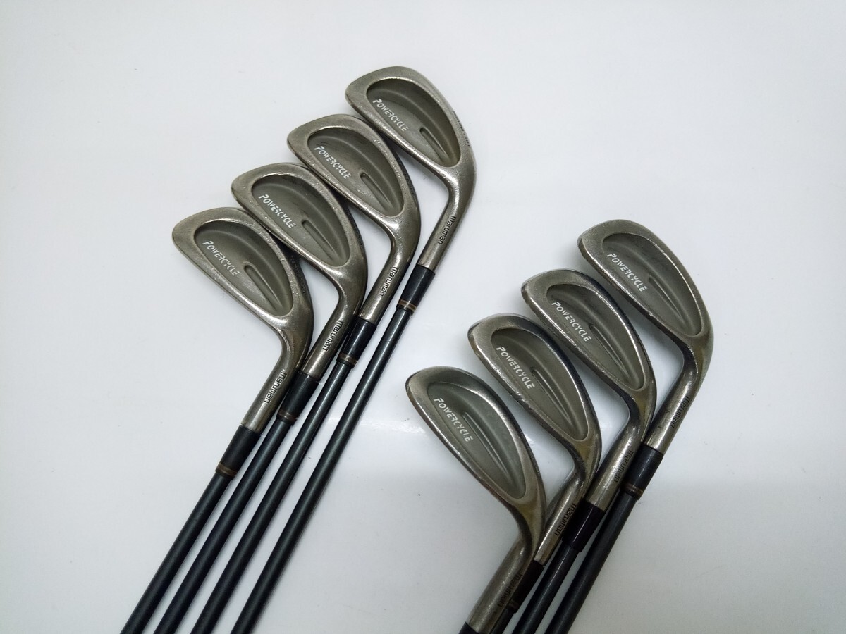maruman SOLE POWERCYCLE アイアン 8本(4-9,PW,SW)セット flex:不明 オリジナルカーボンシャフト メンズ右 マルマン アイアンセット拍卖
