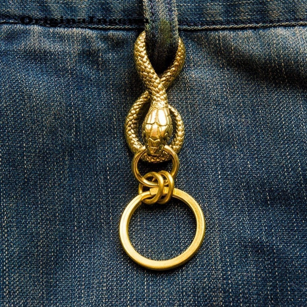 cjx373★おしゃれ ヘビのキーリング キーチェーン キーホルダー キーフック チャーム 蛇 男性ジュエリー拍卖