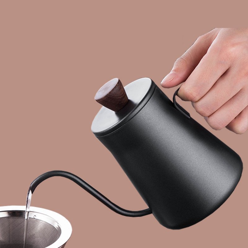 CJM141★コーヒードリッパー 細口 フィーノ コーヒーポット 焙煎珈琲 ステンレス鋼 蓋付き ファイン口ポット 400ml 拍卖