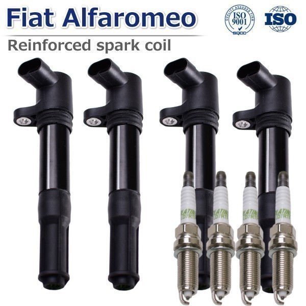 【6ヶ月保証】アルファロメオ ALFA ROMEO ミト 1.4 ダイレクト イグニッションコイル 46777288 プラグセット拍卖