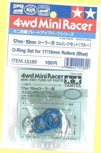 ▲▲#15189-青色 17mm/19mm ローラー用ゴムリングセット★タミヤ純正ミニ四駆グレードアップパーツ★一次流通 新品未開封未使用・美品拍卖