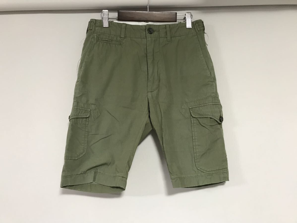 本物エンジニアドガーメンツEngineeredGarmentsコットンカーゴハーフショートパンツサーフワークミリタリーアメカジメンズ28Sカーキ拍卖