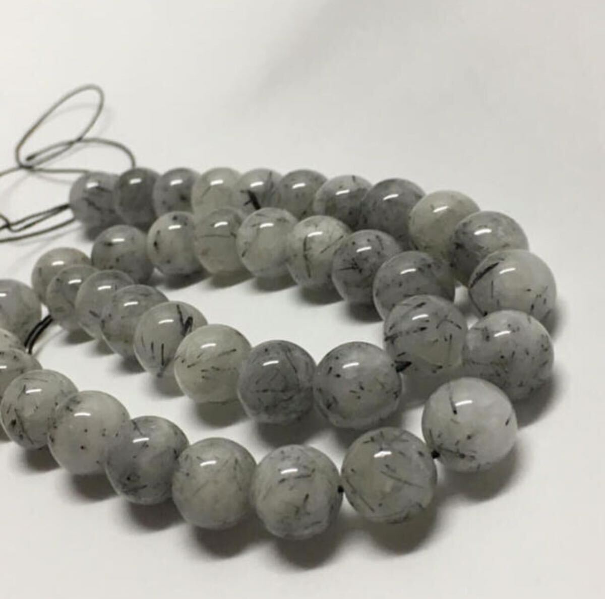 トルマリンインクォーツ 10mm玉 連売り 天然石 ランダム発送です拍卖