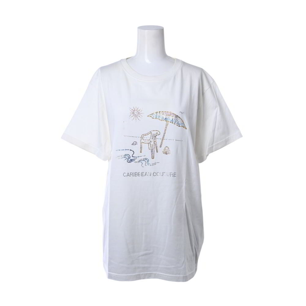 BOTTER ビジュー装飾 Tシャツ M ホワイト ボッター KL4BQP2H48拍卖