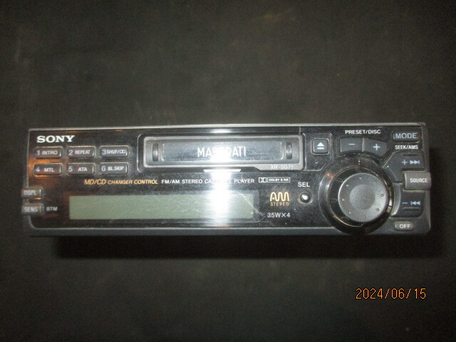 ■マセラティ クアトロポルテ テープデッキ 中古 XR-5G71 SONY 部品取あり カセットデッキ CD カーステ オーディオ シャマル ギブリ ■拍卖