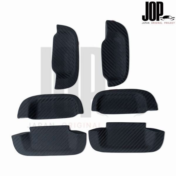 車種専用設計 エブリイバン エブリイワゴン DA17V DA17W H27年2月~ ドア ハンドル プロテクター 傷防止 カーボン調 軟質 ラバー拍卖