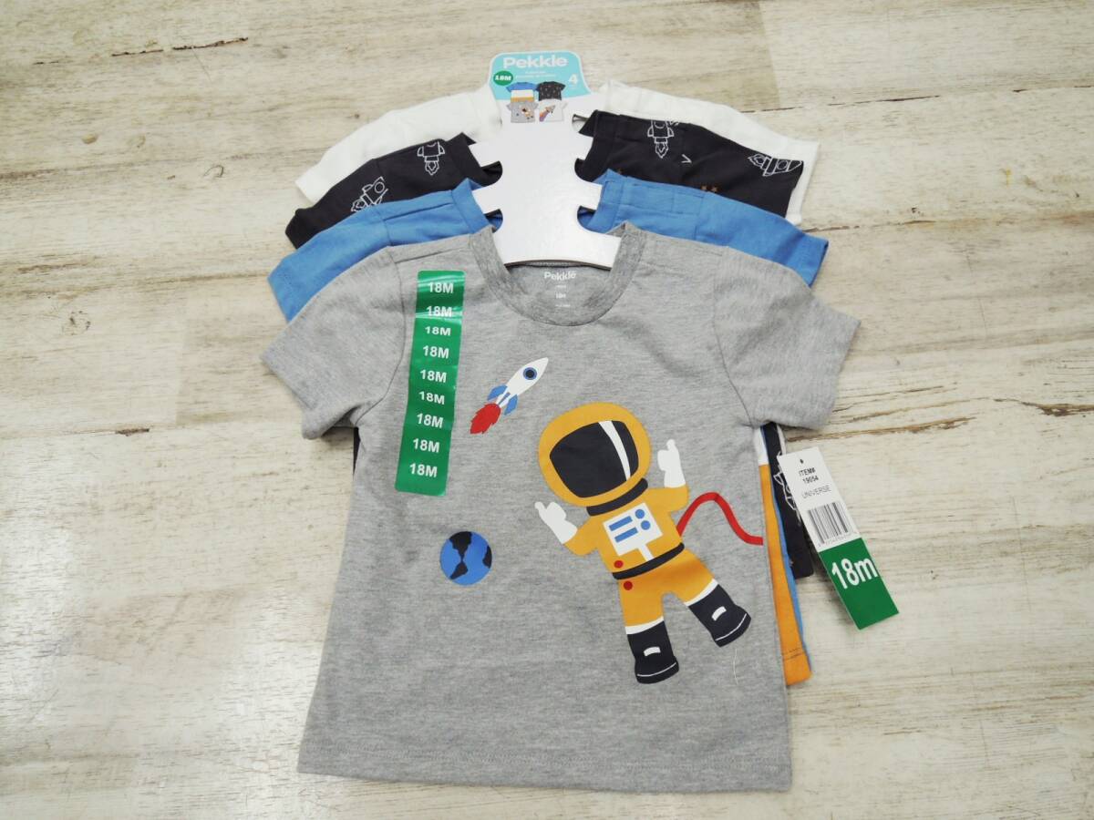 H-002 新品 4点セット PekkLe ペックル 男の子 ベビー キッズ 半袖 Tシャツ 18M(77.5〜83.8cm) まとめて拍卖
