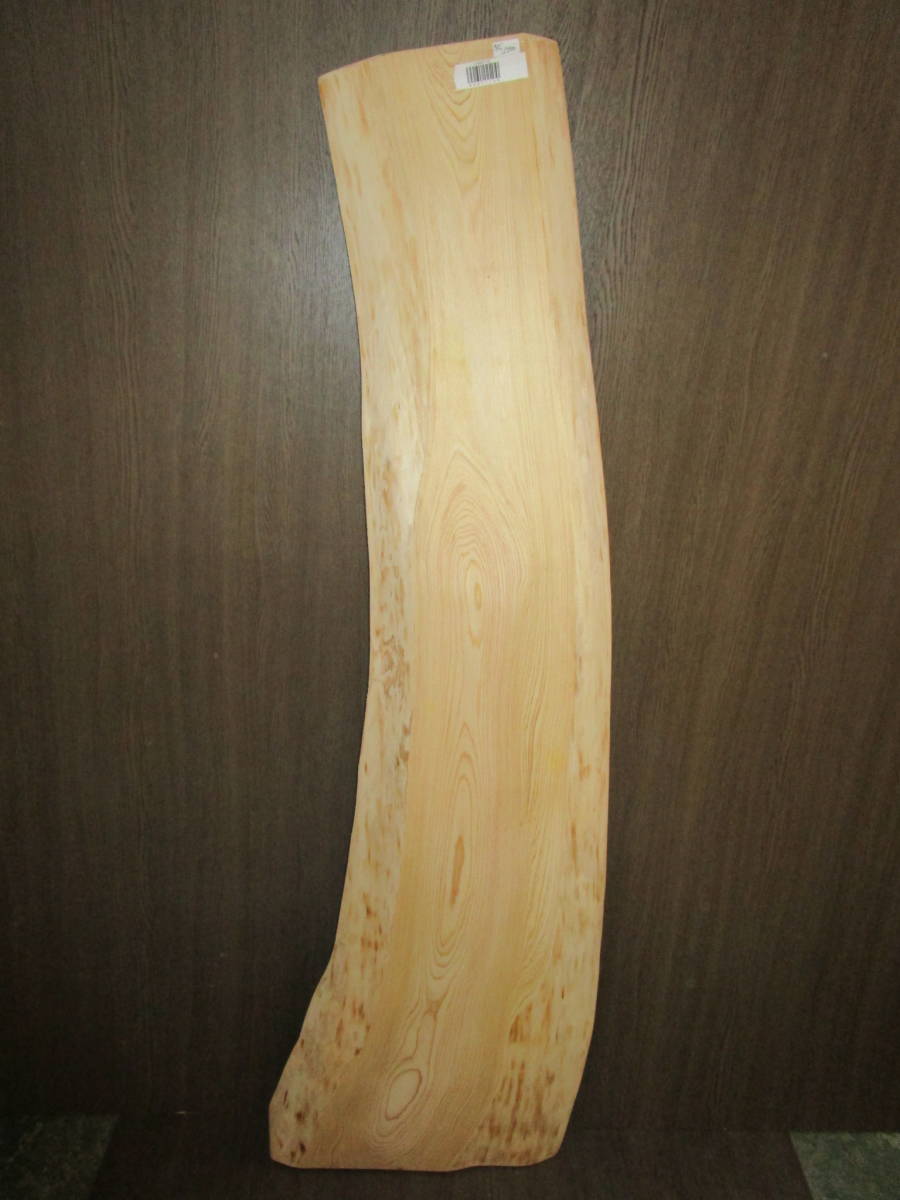 b19061112 檜●約1m27.5㎝×22.8cm~39cm×厚3.8cm☆無垢板1枚板 木材 板 DIY 板材 天板 棚板 テーブル 看板 花台など種類豊富!拍卖