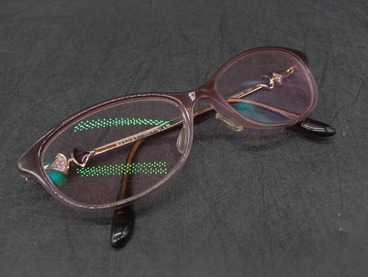 ▽ 【378】 ブルガリ メガネ 4120-B-D / BVLGARI アイウェア Eyewear 眼鏡 フォックス パープル フルリム拍卖