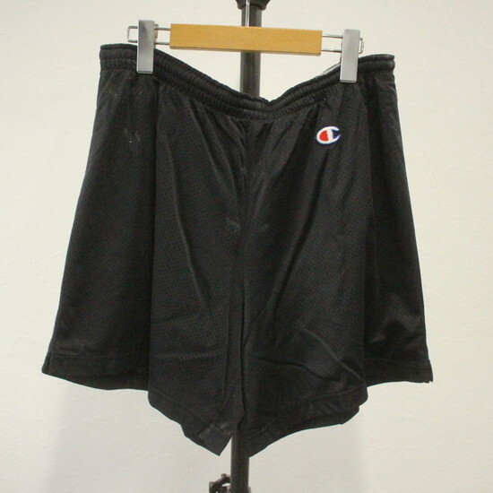 A637 2000年代製 Champion チャンピオン メッシュショーツ■00s 表記Lサイズ 古着 アメカジ ストリート ナイロン ブラック ハーフパンツ拍卖